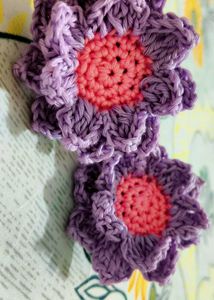 Crochet Flower Hair Ties