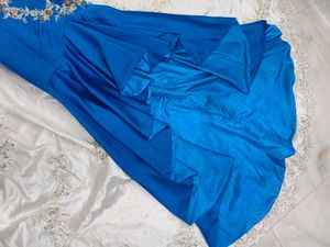 Elegant Blue High Low Dress