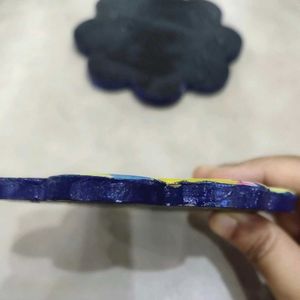 Resin Hand painted Coaster Set Of 2