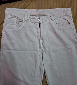 Beige Baggy Wide leg jeans