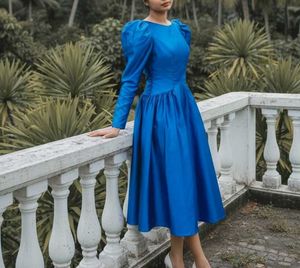 Elegant Blue Midi Dress