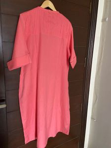 Women’s Coral Pink Pintuck Kurta (18)xxxl