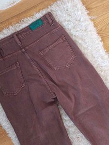 Brown Wide Leg Baggy Vintage Pants For Women