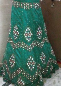 Emerald Green Embellished Fabric Set