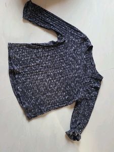 Ribbed Knit Long Sleeve Top