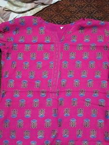 Pink Printed Kurta