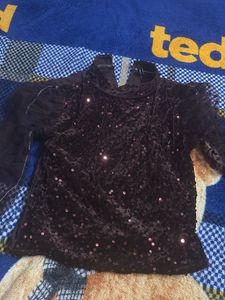 Sequin Velvet Top