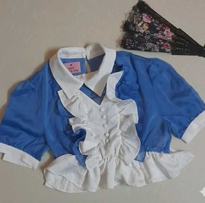 Ruffle Cosplay Crop Top