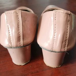 Beige Pointed Toe Ballet Heels
