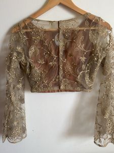 Bell Shaped Gold Sequenced Blouse