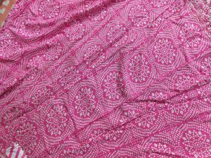 Pink Printed Anarkali Kurta Set