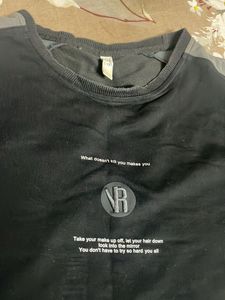Black Graphic Print Sweatshirt