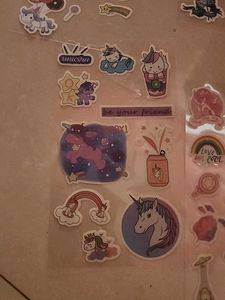 6 Sheets Of Unicorn Stickers