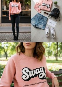 Stylish Pink Swag Sweatshirt