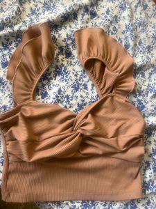 Cute Ruffle Strap Crop Top