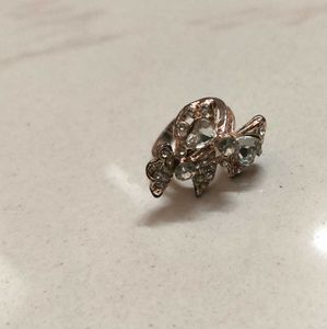 vintage sterling Silver Gold Plated ring