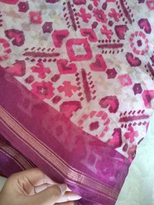 purple Patterned saaree