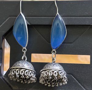 Blue Jhumka Earrings