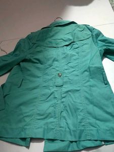 Turquoise Trench Coat