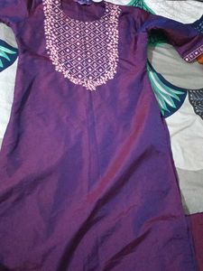 Purple Embroidered Salwar Kameez