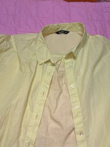 Cropped Button-Down Top