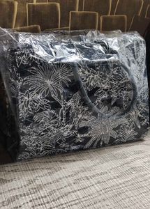 Patterned Woven Tote Bag🫶