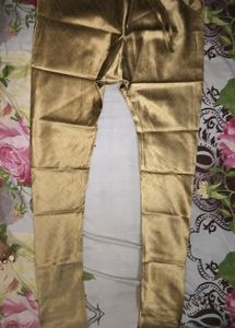 Manyavar Navy Blue Kurta Set &amp; Golden Pyjama Pants