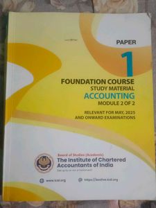 CA Foundation Accounting - Module 1 And 2