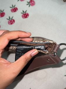 Brown Y2K baguette shoulder Bag