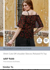 Cherry Print Cold Shoulder Top