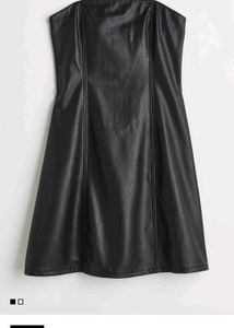 Black Faux Leather Dress