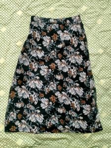 Black Floral Skirt