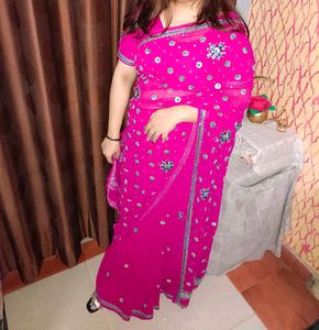Magenta Saree