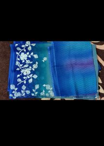 Blue Work Saree