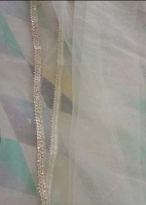 Elegant White &amp; Gold Dupatta