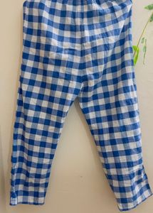 Blue Checkered Pajama Pants