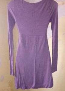 Casual Purple Mini Dress