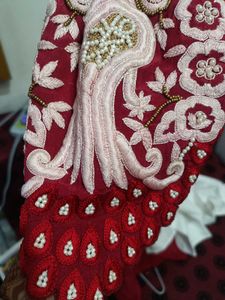 Elegant Red Saree ready to wear