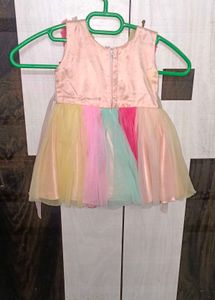 Peach Baby Girl Frock