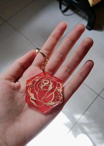 Rose Resin Keychain