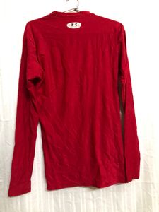 Under Armour Red Long Sleeve T Shirt