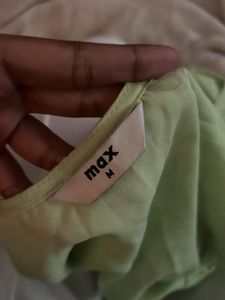 Lime Green V-Neck Top