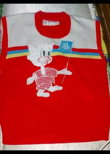 Vintage Kids Sleeveless sweater woolen  , no rua a