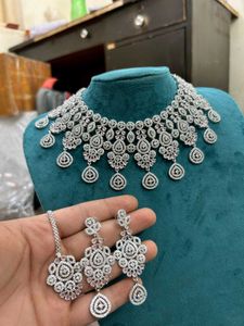 American Diamond Jewellery Set