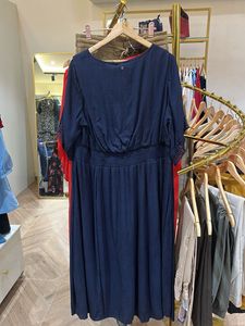 Plus Size Elegant Navy Blue Dress