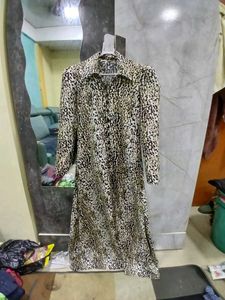 Leopard Print Midi Dress