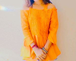 Off Shoulder Yellow Top