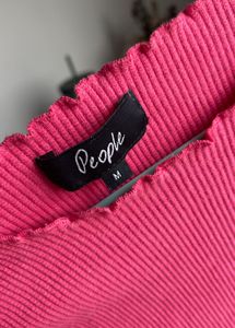 Pink Ribbed Top - 'People' Brand
