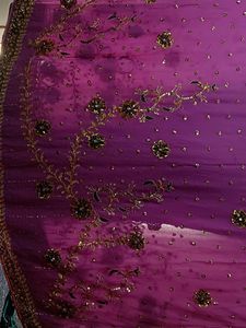 Purple Heavy Saree