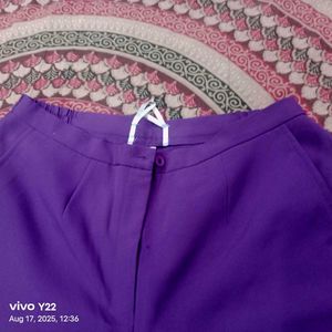 Purple Straight Leg Pants